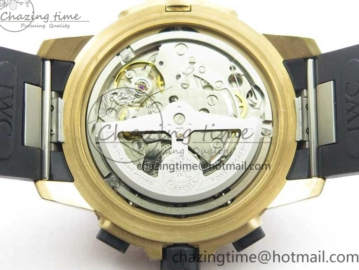 MIROTIME 0125 Aquatimer Chrono IW379503 Bronzo Case V6F 1:1 Best Edition Black Dial on Rubber Strap A Popular 7103